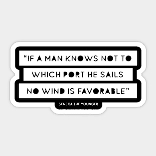 Stoic Quote from Seneca Sticker